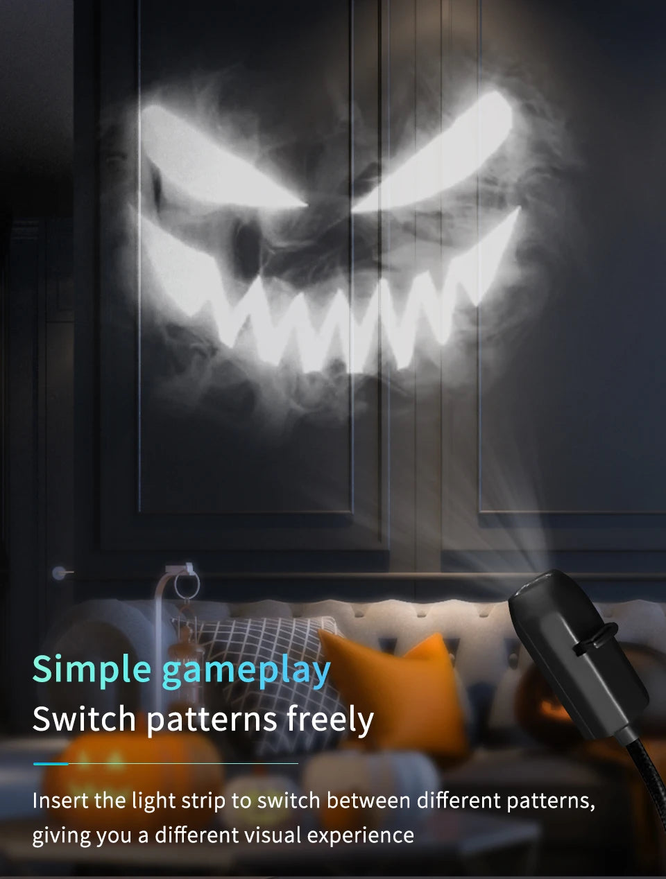 RGB Projeksiyon Lamba | Oda Atmosfer Işığı | USB Gece Lambası