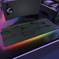 RGB LED Işıklı XXL Gaming Mouse Pad (90x40cm) – Geometrik Tasarım, Kaymaz Taban, Masa Üstü Mouse & Klavye Matı