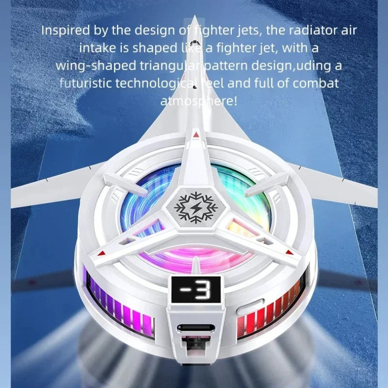 RGB Işıklı Manyetik Telefon Soğutucu – 3 Kademeli Ayarlı, Oyun İçin Profesyonel Cooling Fan