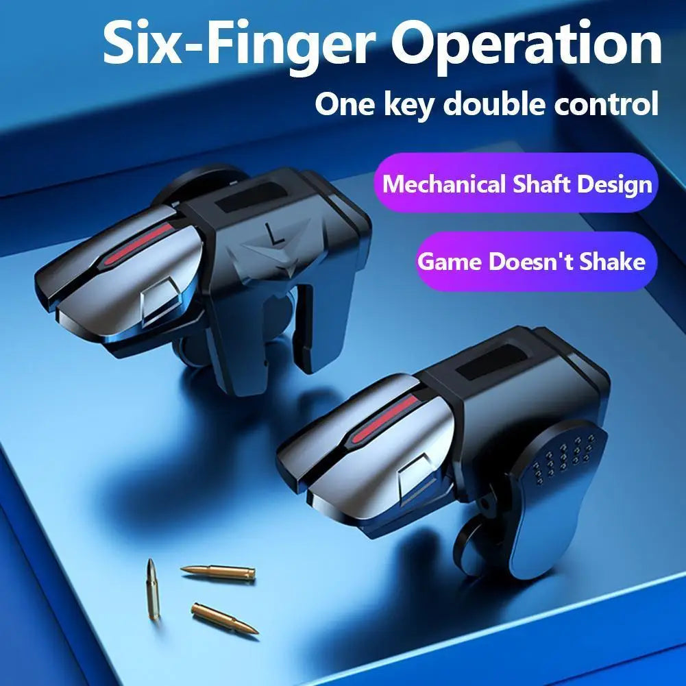 G21 Mobil Oyun Tetikleyici – 6 Parmak Oyun Deneyimi, L1 R1 Tuşlu PUBG Gamepad Kontrolcü