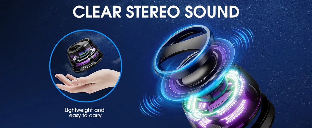 RGB Işıklı Manyetik Mini Hoparlör – Kablosuz Taşınabilir Ses Sistemi + Telefon Standı