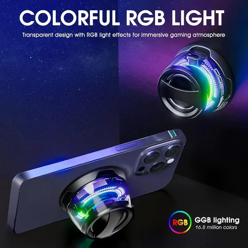 RGB Işıklı Manyetik Mini Hoparlör – Kablosuz Taşınabilir Ses Sistemi + Telefon Standı