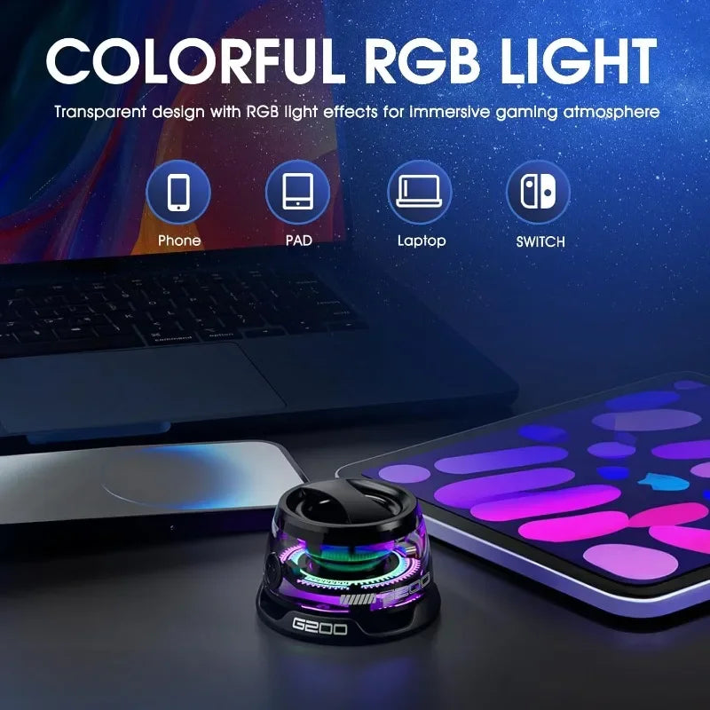 RGB Işıklı Manyetik Mini Hoparlör – Kablosuz Taşınabilir Ses Sistemi + Telefon Standı
