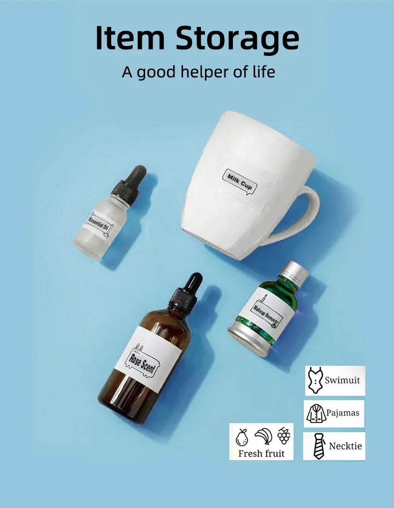 Mini Taşınabilir Termal Yazıcı – Bluetooth Kablosuz, Mürekkepsiz 200dpi Cep Tipi Etiket & Not Yazıcı