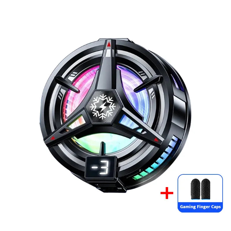 RGB Işıklı Manyetik Telefon Soğutucu – 3 Kademeli Ayarlı, Oyun İçin Profesyonel Cooling Fan