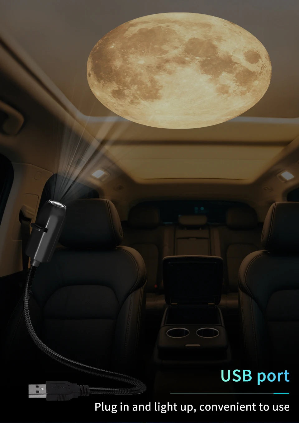 RGB Projeksiyon Lamba | Oda Atmosfer Işığı | USB Gece Lambası