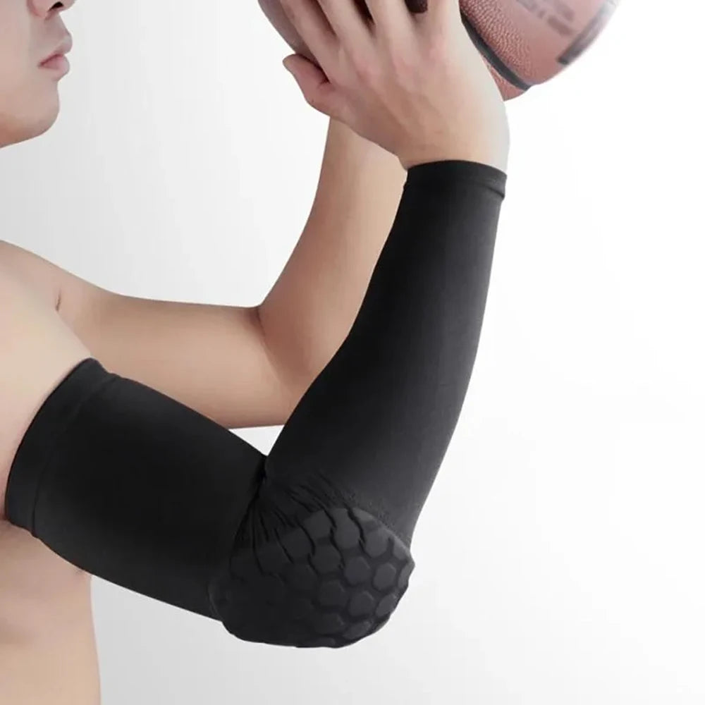 Sporcu Dirsek Bandı | Basketbol & Fitness Koruyucu Kolluk Darbe Emici Hex Ped Teknolojisi