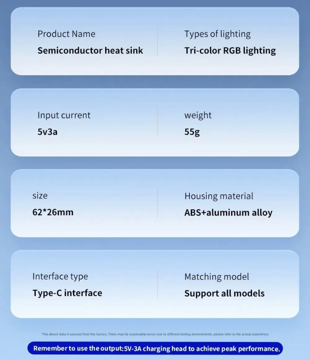 RGB Işıklı Manyetik Telefon Soğutucu – 3 Kademeli Ayarlı, Oyun İçin Profesyonel Cooling Fan